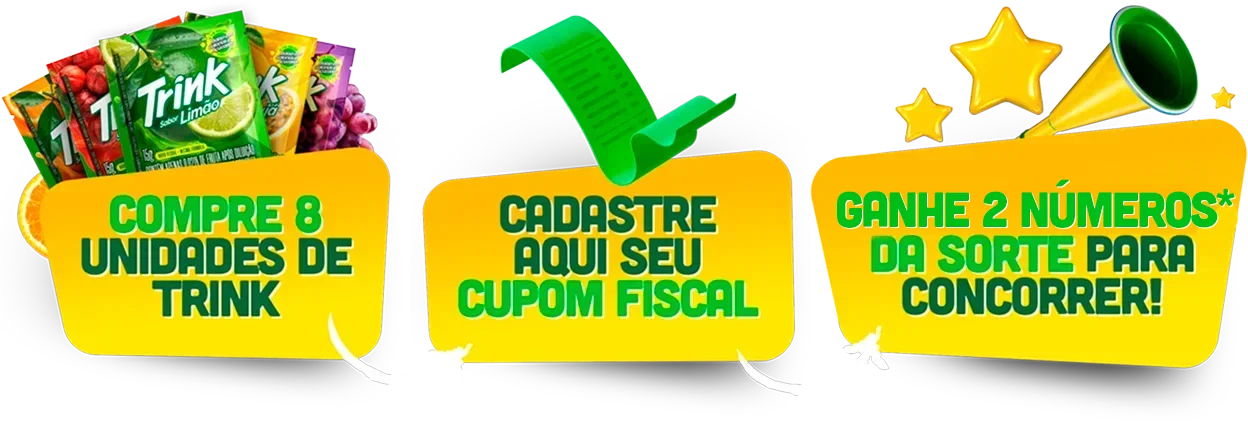Compre 8 unidades, cadastre o cupom e ganhe 2 números da sorte